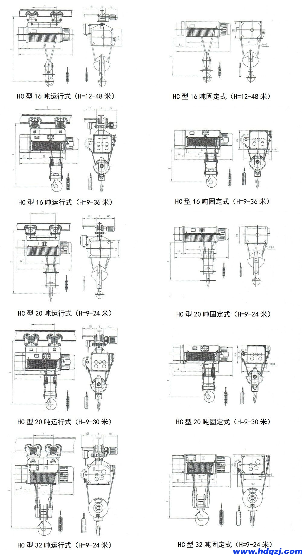 HC方型鋼絲繩電動葫蘆結(jié)構(gòu)圖 HC方型鋼絲繩電動葫蘆結(jié)構(gòu)圖